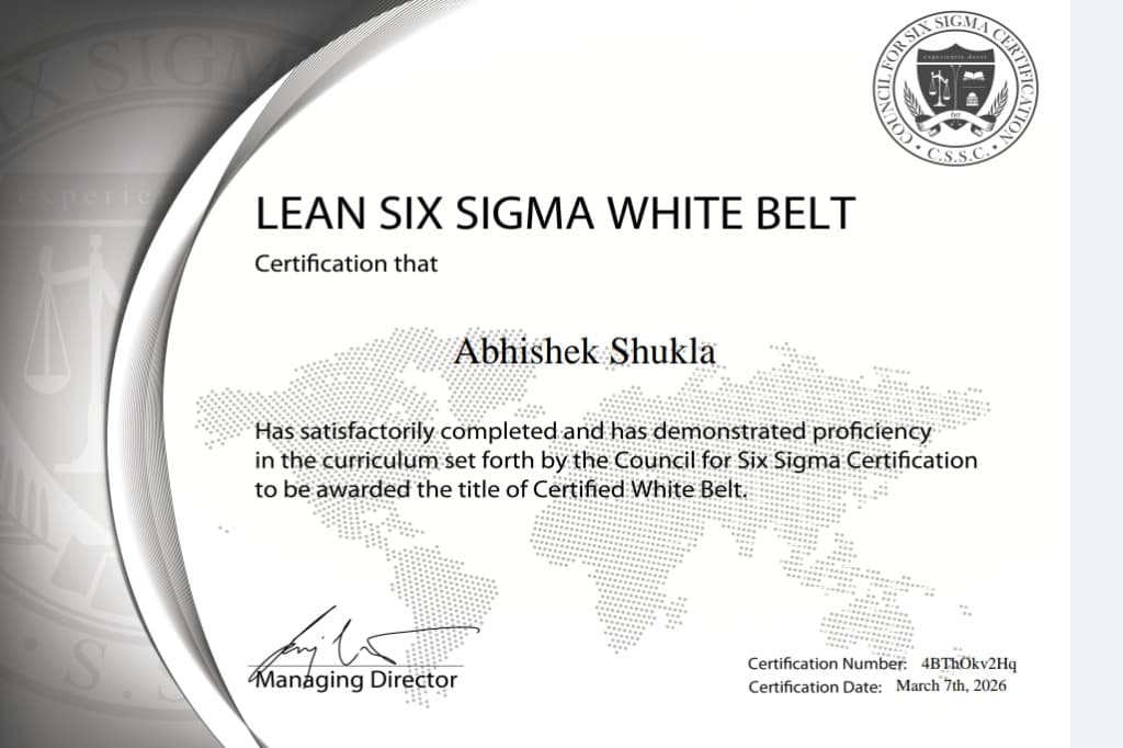 Lean Six Sigma White Belt